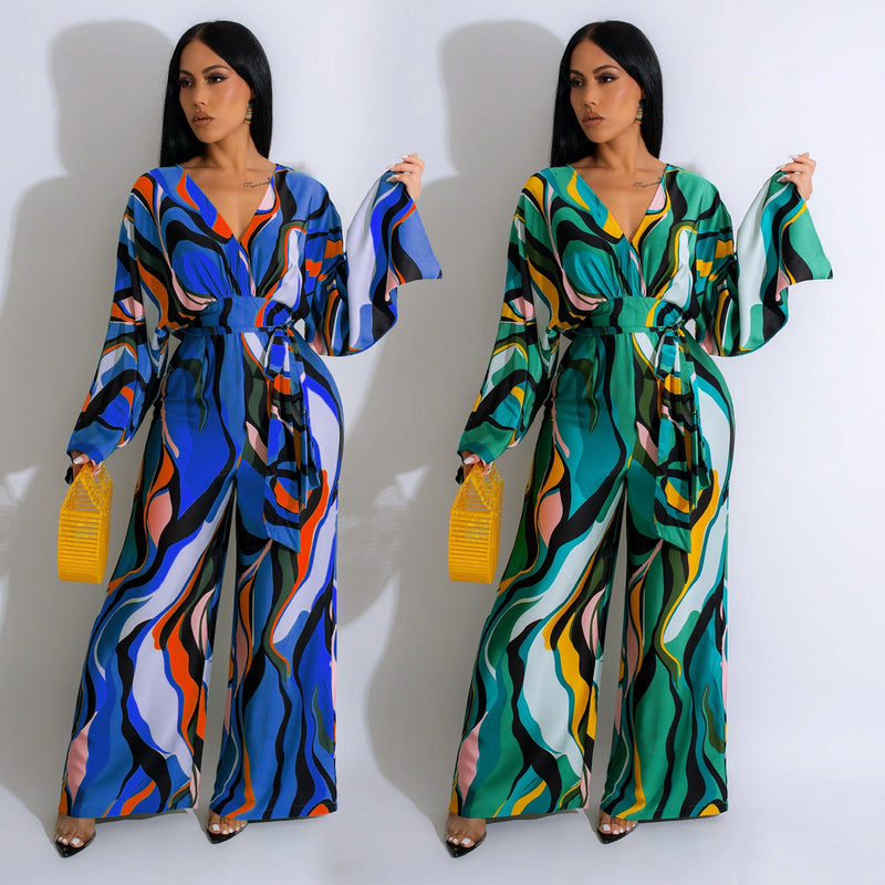 Jungle Print Maxi Dress Fashion Women's Wear Casual Printing