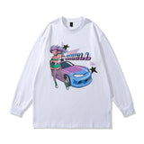 Men Long Sleeve Shirt Men's Spring and Autumn Wear Anime Hip Hop Long Sleeve T-shirt Men and Women