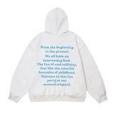 Men Hoodie Letter Print Sweatshirt Autumn and Winter Loose Leisure Long-Sleeve Hooded Pullover