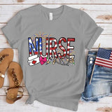 Women's Independence Day T Shirt round Neck Short Sleeve T-shirt Women's Top