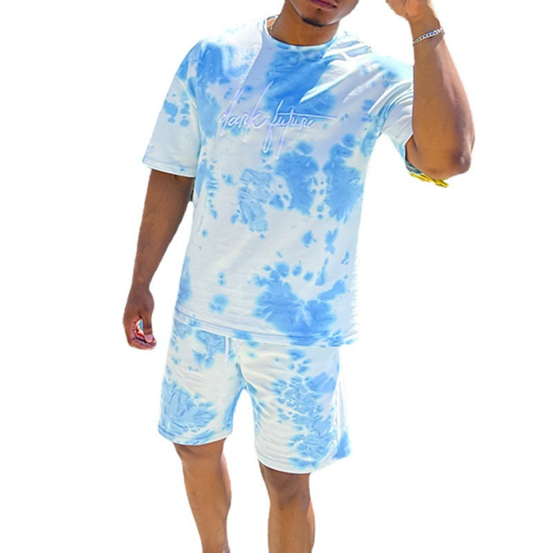 Men Co-Ords Summer Men's Casual round Neck Shorts Short Sleeve T-shirt