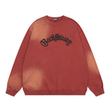 Men Hoodie Letter Printed round Neck Long Sleeve Men's Sweater Loose Top