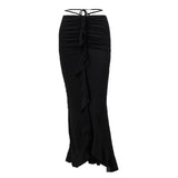 Women Skirt Spring Fashion Pleated Ruffled Skirt