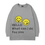 Men Long Sleeve Shirt Crew Neck Pullover Sweatshirt Men's and Women's Printed T-shirt Loose Long Sleeve Top