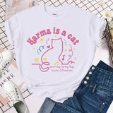 Karma Is A Cat T Shirt Midnights Retro T-Shirt