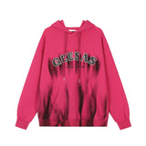 Men Hoodie Paste Cloth Embroidery Letter Inkjet Hooded Sweater