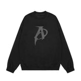 Men Hoodie Letter Print Sweatshirt Men's Spring and Autumn round Neck Long Sleeve Casual Loose