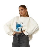 Women Sweatshirt Women's Sweater Printed round Neck Loose Casual