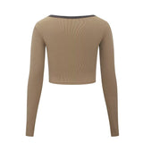 Women T-Shirt Autumn Women's Short T-shirt Fashion Slim Top