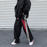 Men Sweatpants Vintage Stripe Sports Pants Men's Spring Hip Hop Loose