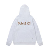 Amiri Hoodie AMI Lace Embroidery Letter Pattern Hooded Sweater for Men and Women