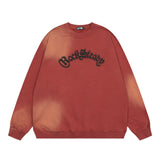 Men Hoodie Letter Printed round Neck Long Sleeve Men's Sweater Loose Top