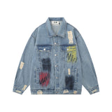 Graffiti Bomber Jacket Cardigan Jacket Men and Women Loose Casual