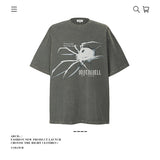 American vintage street T-shirt pure cotton retro men's and women's summer loose