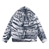 Men Cotton Mixed Jacket Coat Printed Plush Cotton Coat Jacket Loose Cotton Coat Winter Warm