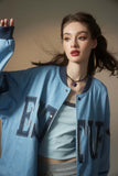Unisex Jacket Fall Letter Print Jacket Women's Clothing