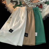 Men Sweatpants Waffle Shorts Men's Summer Sports Loose Casual