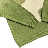 Kapital Sweater Vintage Hida and Macro Cross Ripped round Neck Knitted Pullover Long Sleeve Sweater