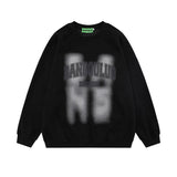 Men Hoodie Letter Printed Crew Neck Sweatshirt Men's Casual Pullover Long Sleeve Top Spring and Autumn