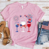 Women's Independence Day T Shirt round Neck Short Sleeve T-shirt Women's Top