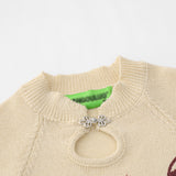 Women Sweater Knitted Short-Sleeved T-shirt Women's Short Summer Top
