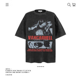 American vintage street T-shirt retro men's loose top