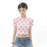 Women T-shirt Short T-shirt Summer Casual Girl