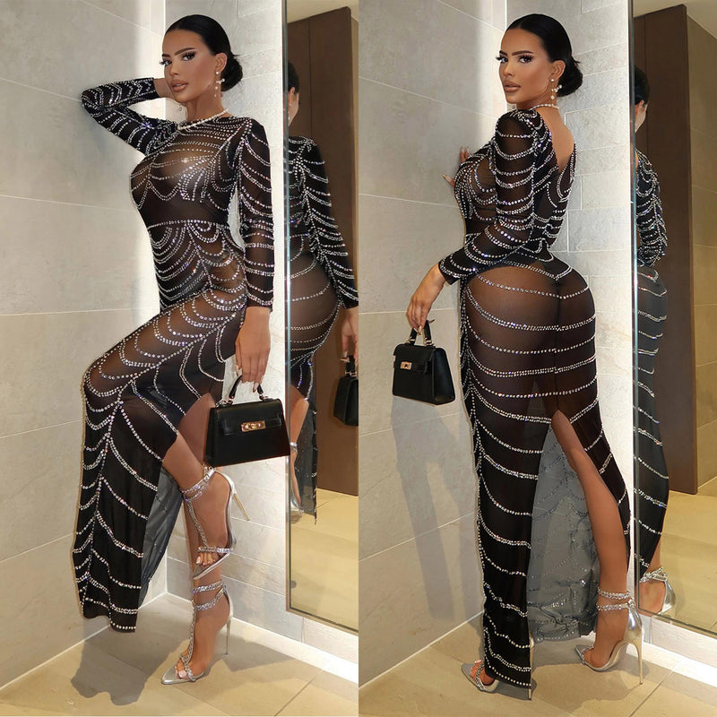 Women Dresses Autumn and Winter Women's Clothing Sexy Tight Long Sleeve Dress
