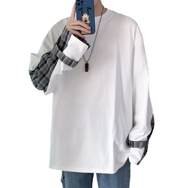 Men Hoodie Men's Sweater Men's Light Luxury Long-Sleeved T-shirt round Neck