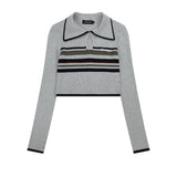 Women Sweater Women's Retro Casual Multicolor Short