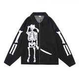 Men Denim Jacket Embroidered Denim Jacket Men's Loose Jacket Coat