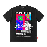 Men T Shirt Couple Wear Reflective Letter Personality Printed Short Sleeve T-shirt