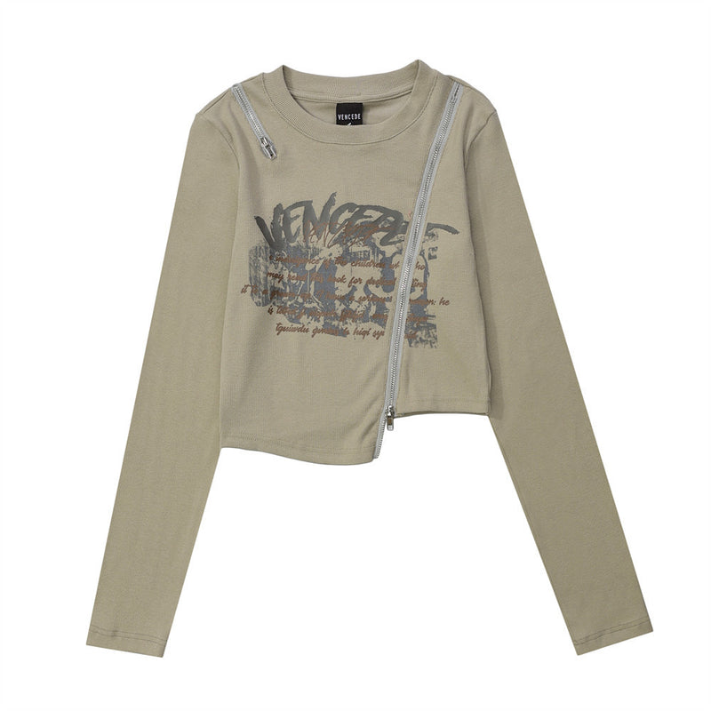 Women Long Sleeve T-Shirt Long Sleeve T-shirt Girls Spring and Autumn Leisure Short