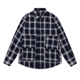 Men Long Sleeved T Shirt Retro Plaid Long Sleeve Shirt Men Spring Autumn Outerwear Tops Casual Loose