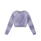 Women Sweater Gradient Color Short Sweater Women's Autumn