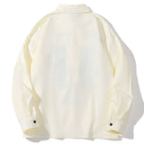 Men Long Sleeved T Shirt Long Sleeve Shirt Men's Design Loose Niche Puff Print Shirt