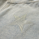 Men Denim Jacket Washed Do the Old Cowboy Coat Men's Embroidered Lapel Jacket