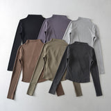 Women T-Shirt Bottoming Shirt Women Autumn and Winter Long Sleeve T-shirt