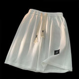 Men Sweatpants Waffle Shorts Men's Summer Sports Loose Casual