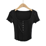 Women T-Shirt Short-Sleeved T-shirt Bottoming Shirt Top
