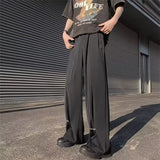 Men Sweatpants Summer Thin Ice Silk Straight Casual Trousers Ruan Handsome