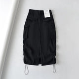 Women Skirt Retro Workwear Denim Long Skirts Female Spring and Autumn Skirt