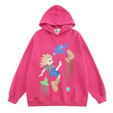 Men Hoodie Printed Hooded Loose Sweater Men's Spring and Autumn Loose Casual