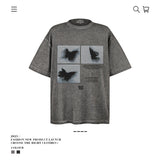American vintage street T-shirt retro men's loose casual top