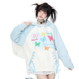Women Hoodie Hooded Sweater Loose Women's Autumn Color Matching