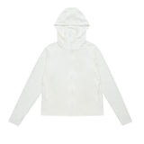Women Sun Protection Shirt Loose Sunscreen Clothes Girls Summer Casual Hooded Cardigan Long Sleeve