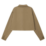 Women Long Sleeve Shirt Women's Street Tide Brand Loose Lapels Stitching Pure Cotton Shirt