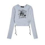 Women Long Sleeve T-shirt Short-Sleeved T-shirt Women's Spring and Autumn Printed Casual round Neck