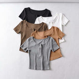 Women's T-Shirt Summer Round Neck Short sleeved T-shirt Top