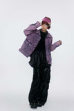 Unisex Jacket Autumn Burrs Padded Shoulder Denim Coat Women's Clothing